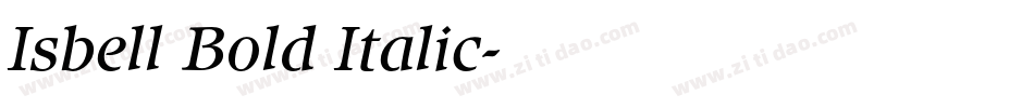 Isbell Bold Italic字体转换